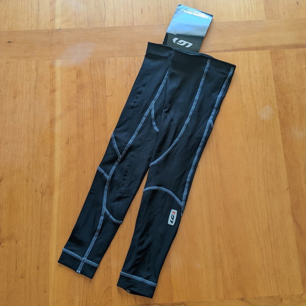 NWT Louis Garneau Power Leg Warmers, Black, Size S